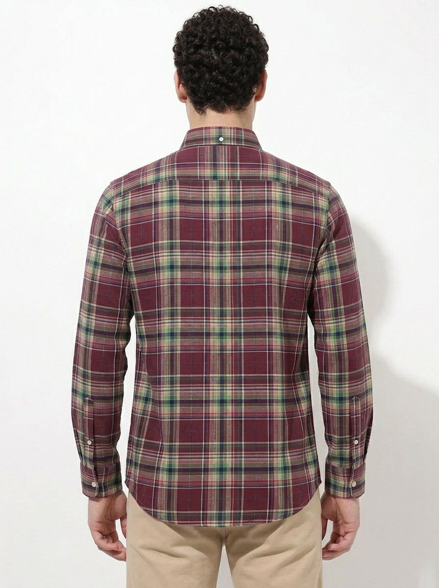 Men's Burgundy Flannel Check