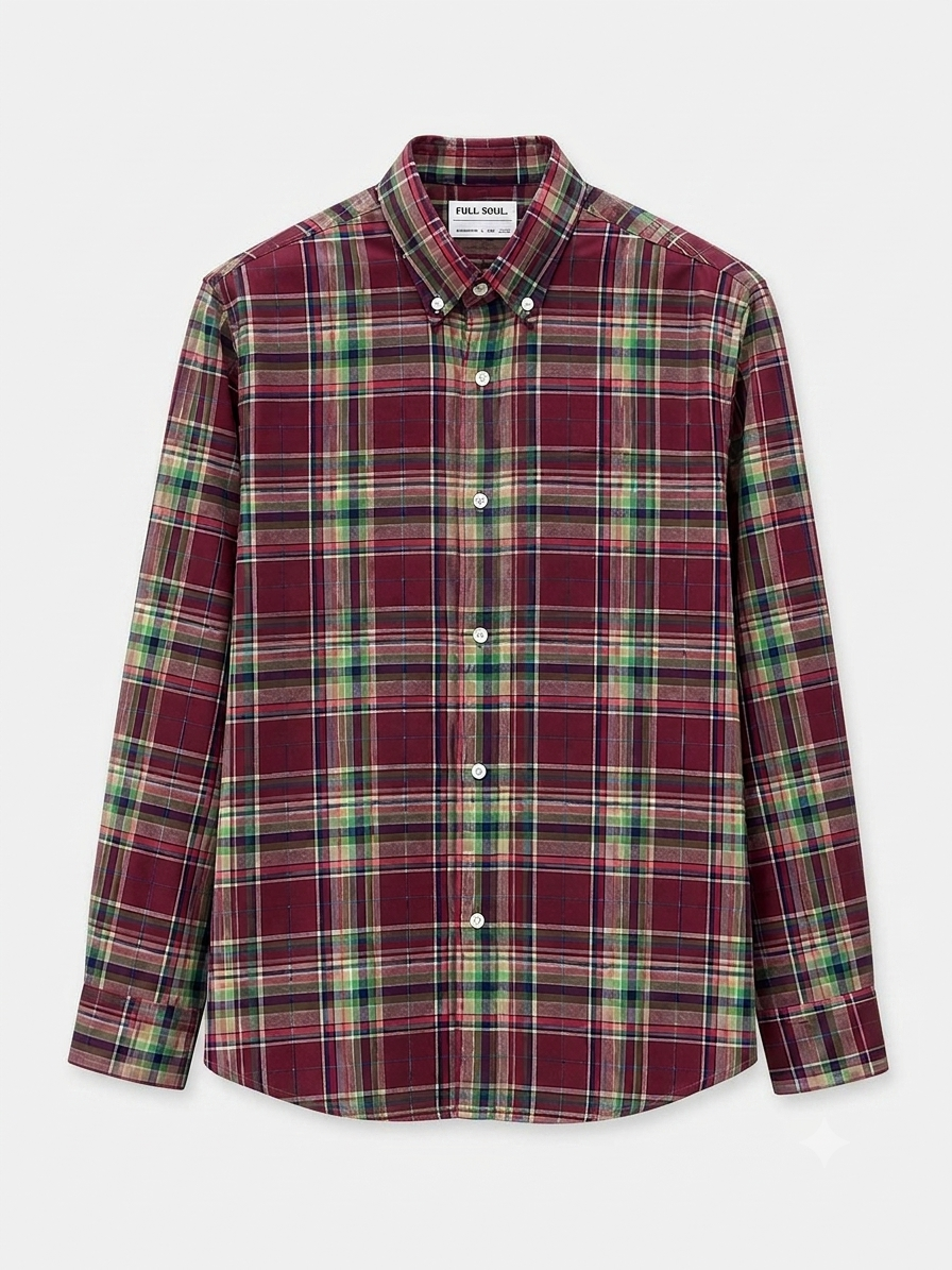 Men's Burgundy Flannel Check