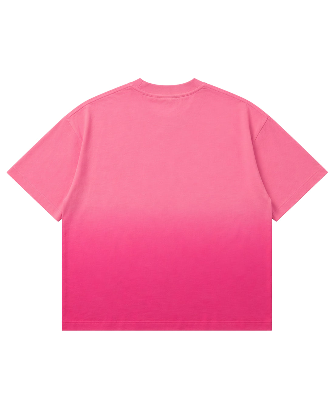 Pink Sunfade Ombré Wash Boxy Fit T-shirt Front Design